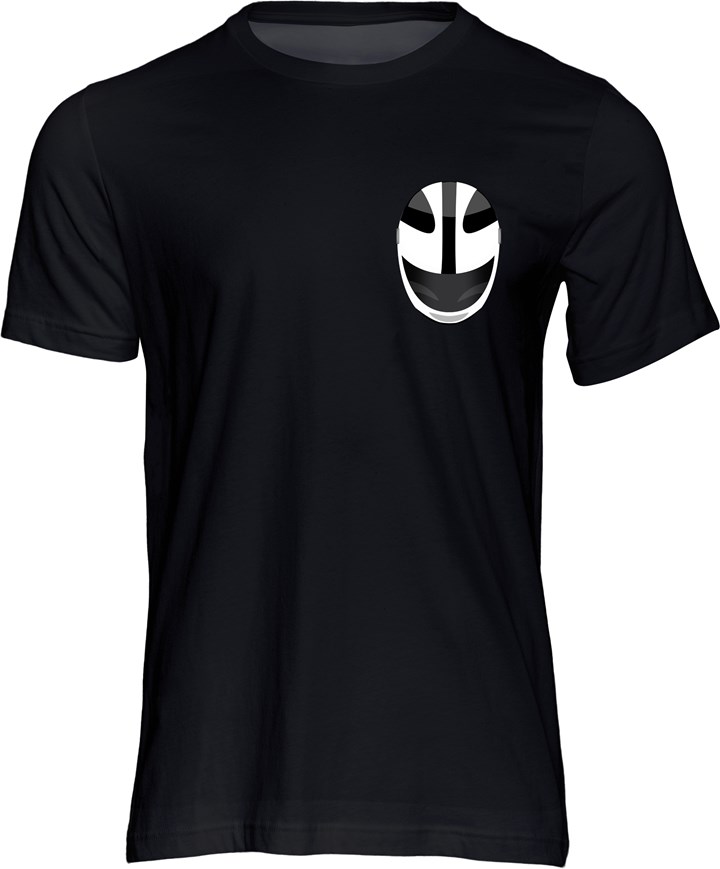 Robert Dunlop Helmet T-shirt Black - click to enlarge