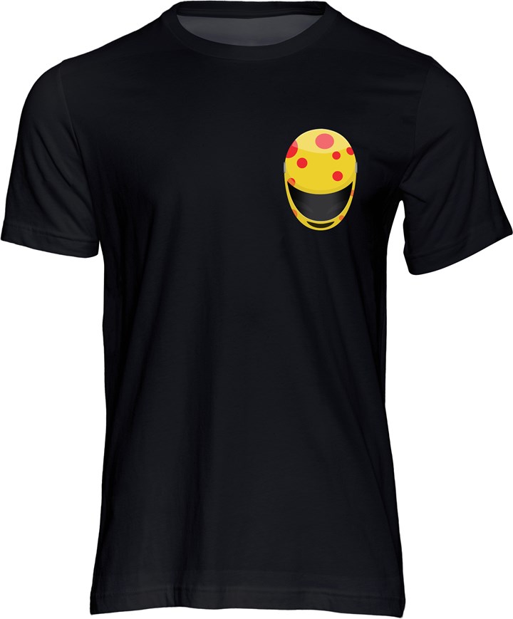 Dave Leach Helmet T-shirt Black - click to enlarge