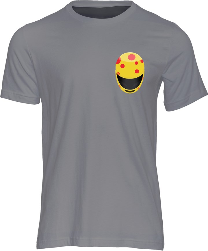 Dave Leach Helmet T-shirt Charcoal - click to enlarge