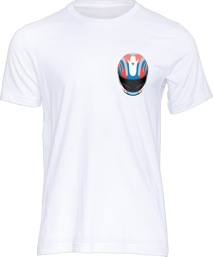 Phillip McCallen Helmet T-shirt White - click to enlarge