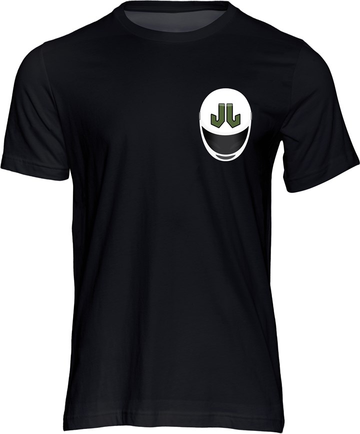 Mick Grant Helmet T-shirt Black - click to enlarge