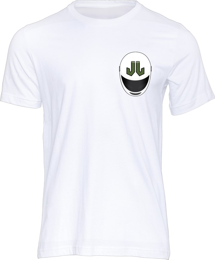 Mick Grant Helmet T-shirt White - click to enlarge