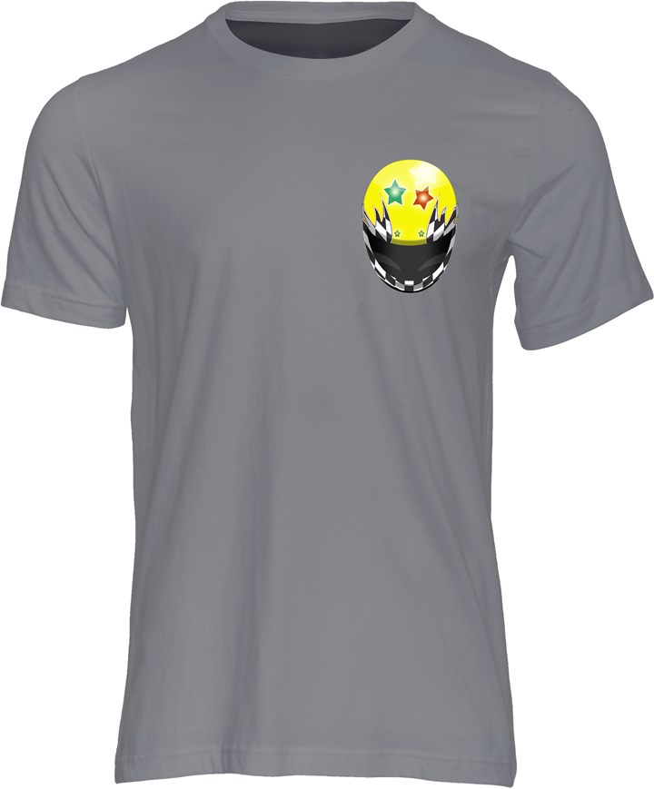 Ian Lougher Helmet T-shirt Charcoal - click to enlarge