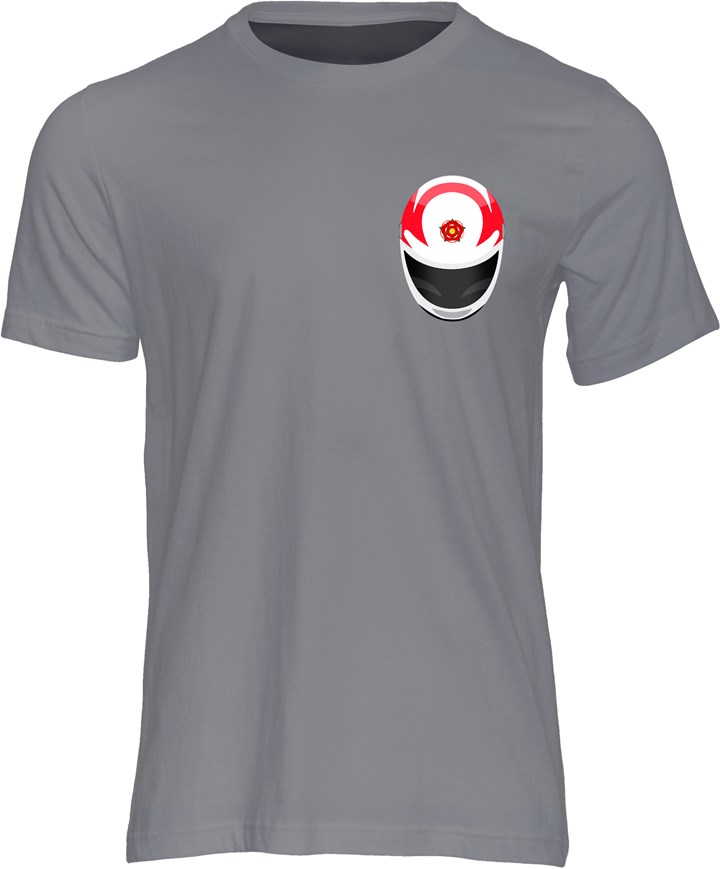 Carl Fogarty Helmet T-shirt Charcoal - click to enlarge