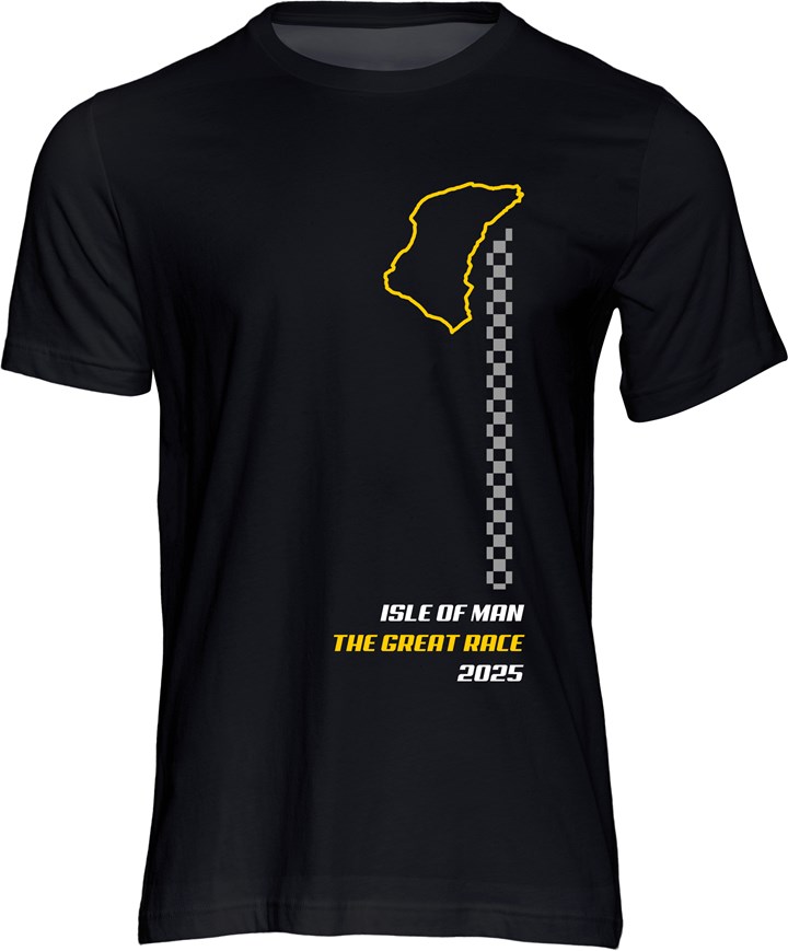 IoM Great Race 2025 T-Shirt Black - click to enlarge
