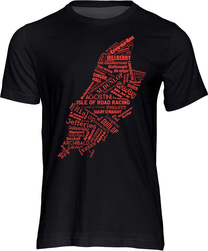 Isle of Road Racing T-shirt Black - click to enlarge