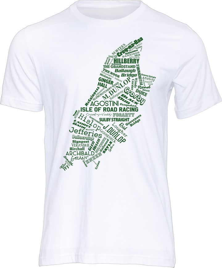 Isle of Road Racing T-shirt White - click to enlarge
