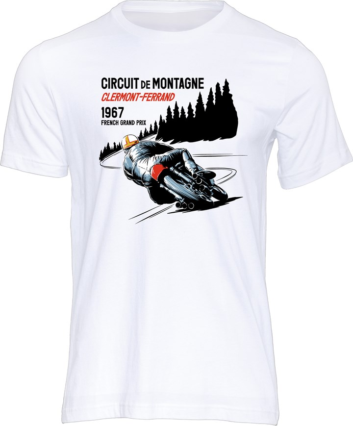 Mike Hailwood Honda Six T-shirt White - click to enlarge