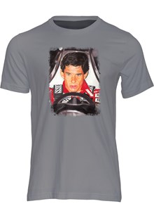 Ayrton Senna F1 Legend Art Print T-shirt Charcoal