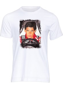 Ayrton Senna F1 Legend Art Print T-shirt White