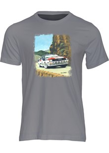 Audi Quattro A2 Rally Car Art Print T-shirt Charcoal