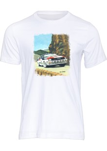Audi Quattro A2 Rally Car Art Print T-shirt White