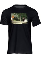 Joey Dunlop in the Rain TT 1998 Print T-shirt Black