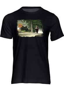 Joey Dunlop in the Rain TT 1998 Print T-shirt Black