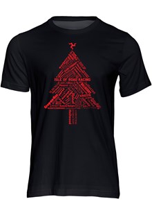 Isle of Road Racing Christmas Tree T-shirt Black