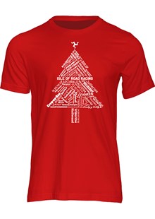 Isle of Road Racing Christmas Tree T-shirt Red