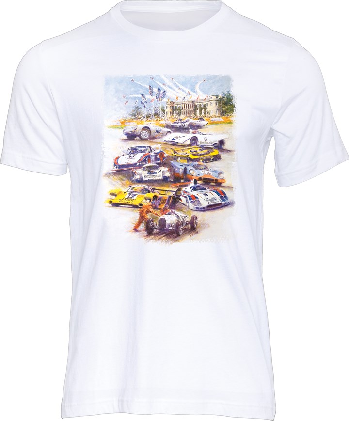 Simply the Best Porsche at Goodwood T-shirt White - click to enlarge