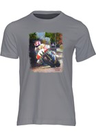 Steve Hislop Honda RVF750 TT T-shirt Charcoal