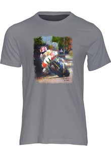 Steve Hislop Honda RVF750 TT T-shirt Charcoal