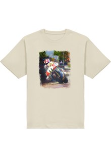Steve Hislop Honda RVF750 TT T-shirt Light Sand