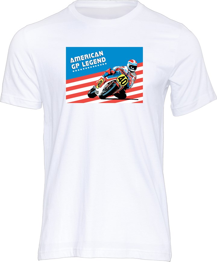 American GP Legend Freddie Spencer T-shirt White - click to enlarge