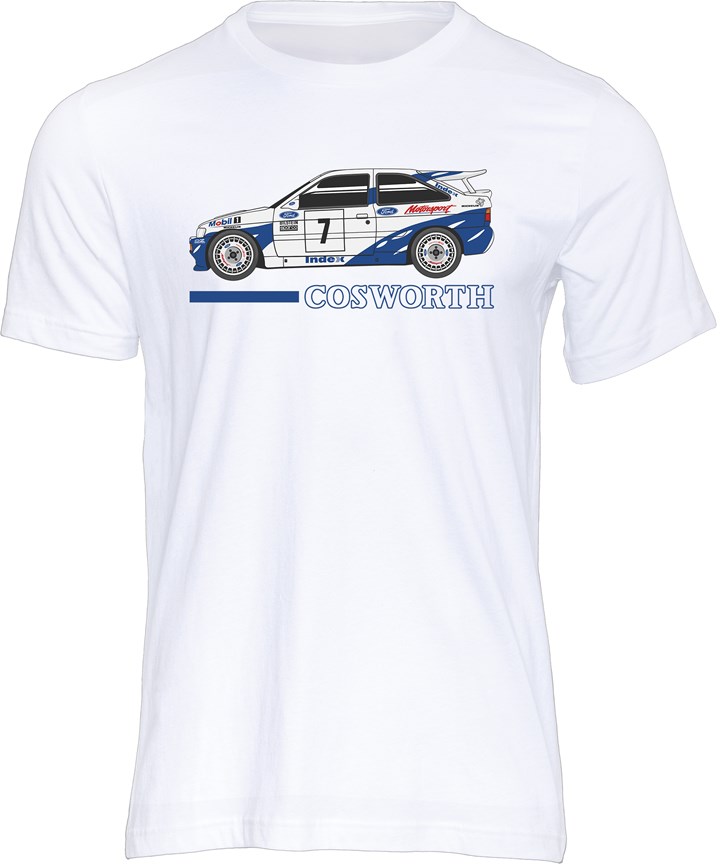 Ford Escort RS Cosworth Group A Rally Legend T-shirt White - click to enlarge
