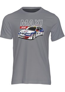 Peugeot 306 Maxi Group A Rally Legend T-shirt Charcoal