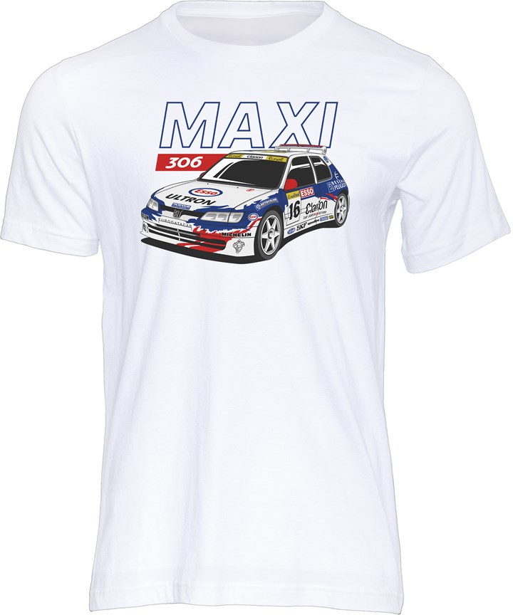 Peugeot 306 Maxi Group A Rally Legend T-shirt White - click to enlarge