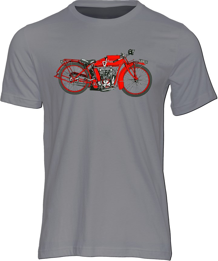 Indian Model B 1915 T-shirt Charcoal - click to enlarge