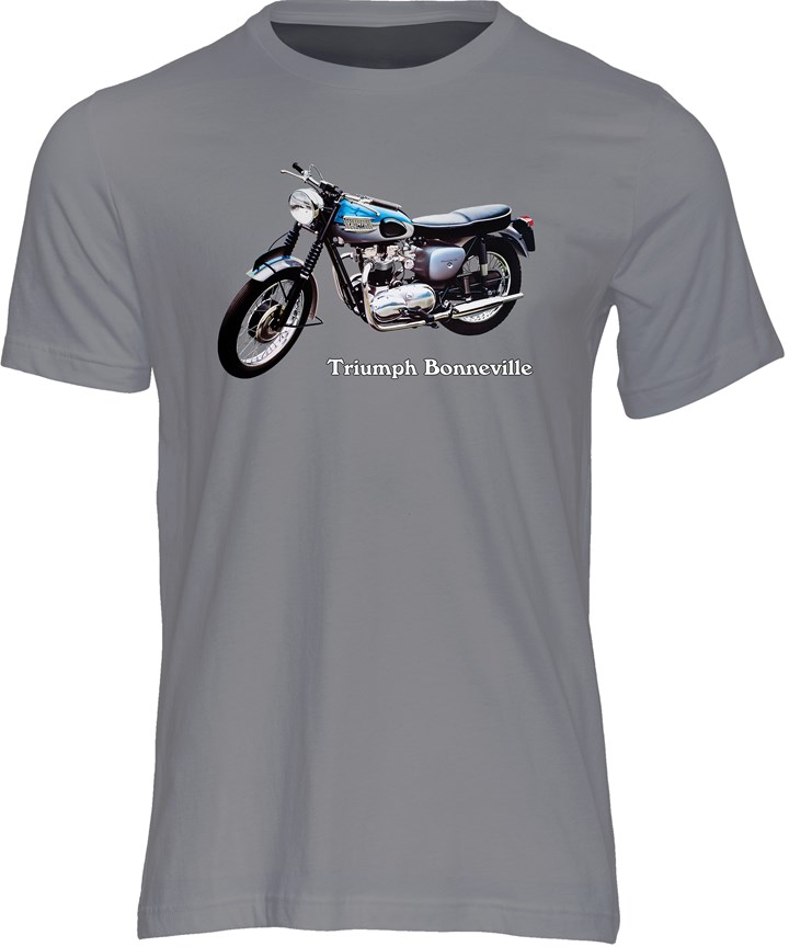 Triumph Bonneville 1961 T-shirt Charcoal - click to enlarge