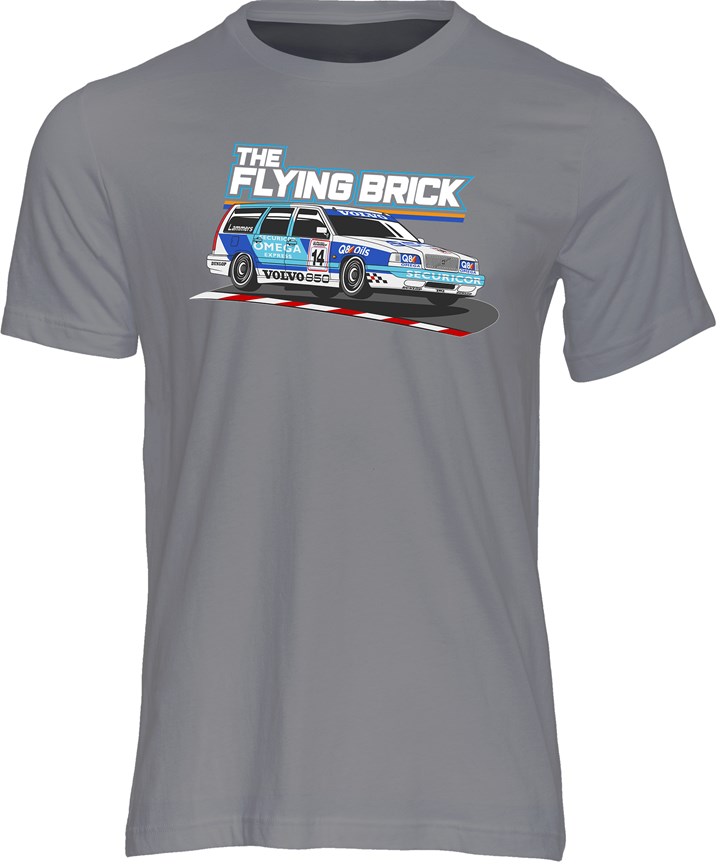 Volvo 850 Estate Touring Car T-shirt Charcoal - click to enlarge