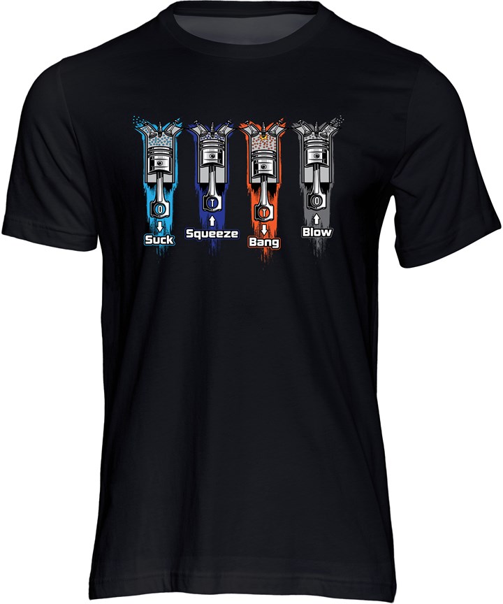 Suck Squeeze Bang Blow T-shirt Black - click to enlarge