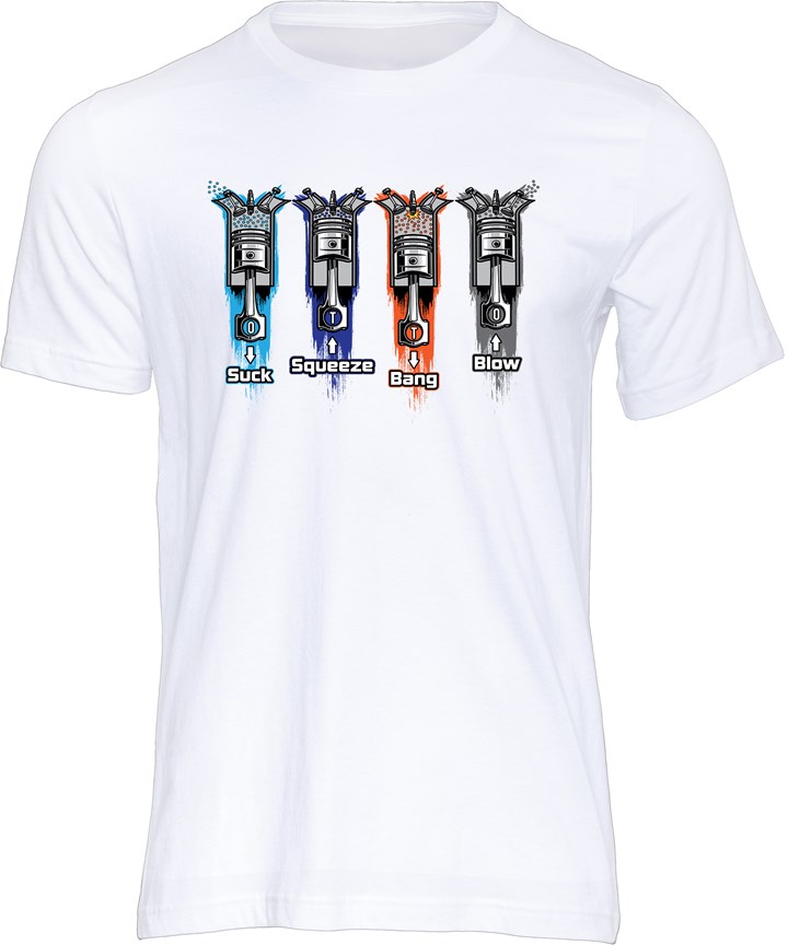 Suck Squeeze Bang Blow T-shirt White - click to enlarge