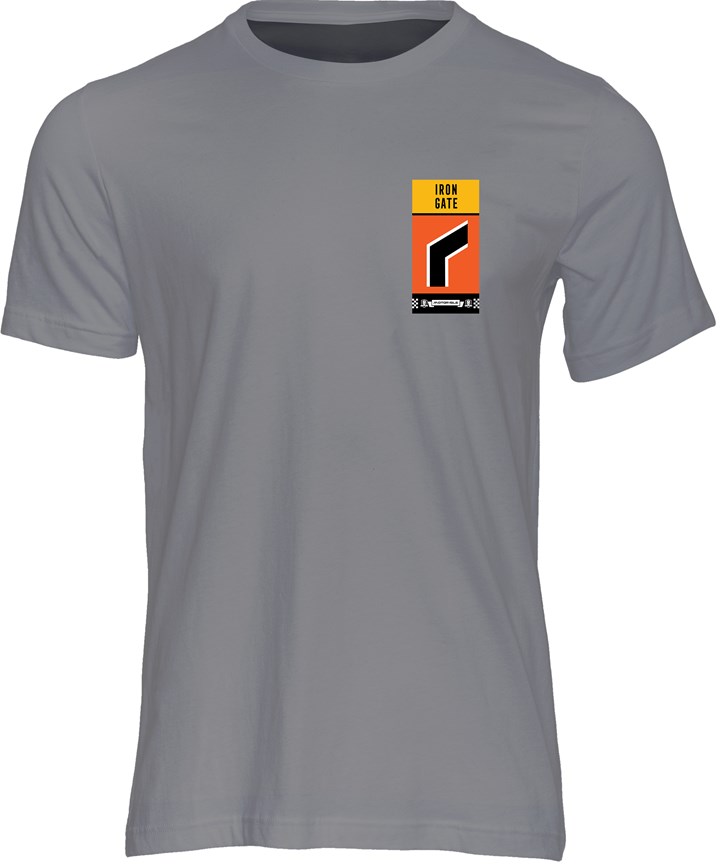 Southern 100 Corner Sign Iron Gate T-Shirt Charcoal - click to enlarge