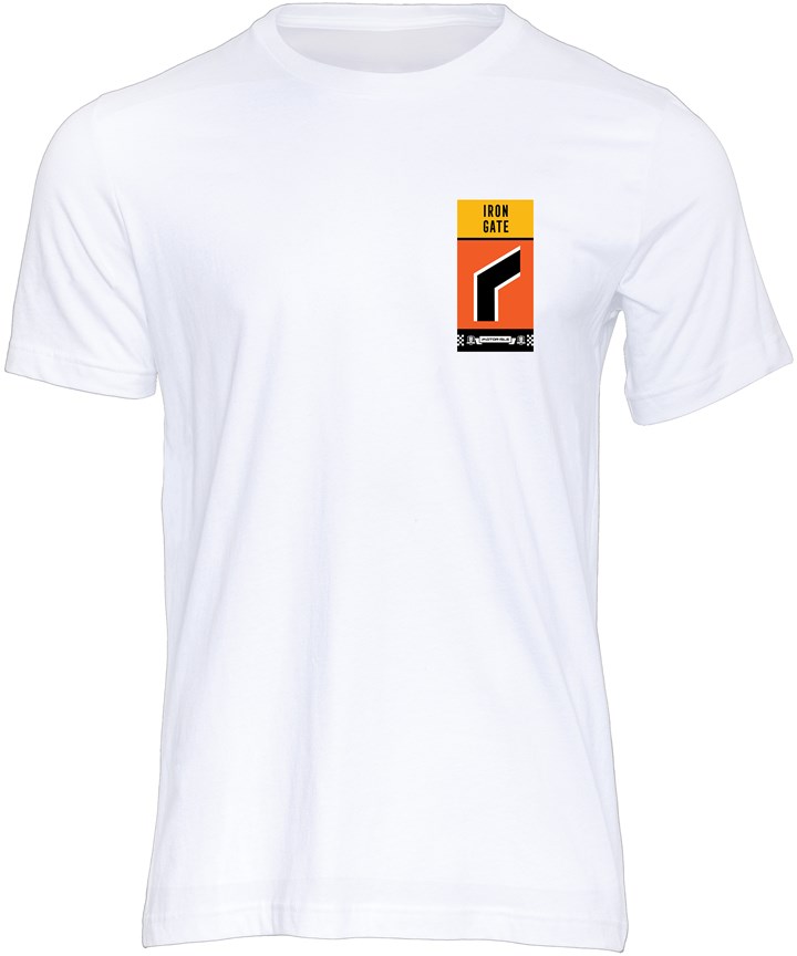 Southern 100 Corner Sign Iron Gate T-Shirt White - click to enlarge