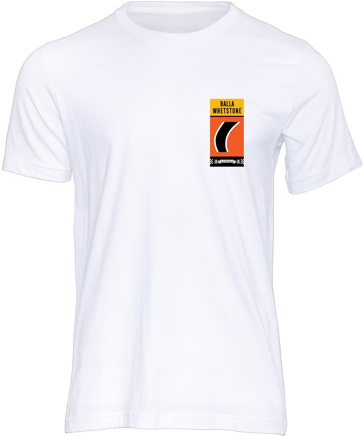 Southern 100 Corner Sign Balla Whetstone T-Shirt White - click to enlarge