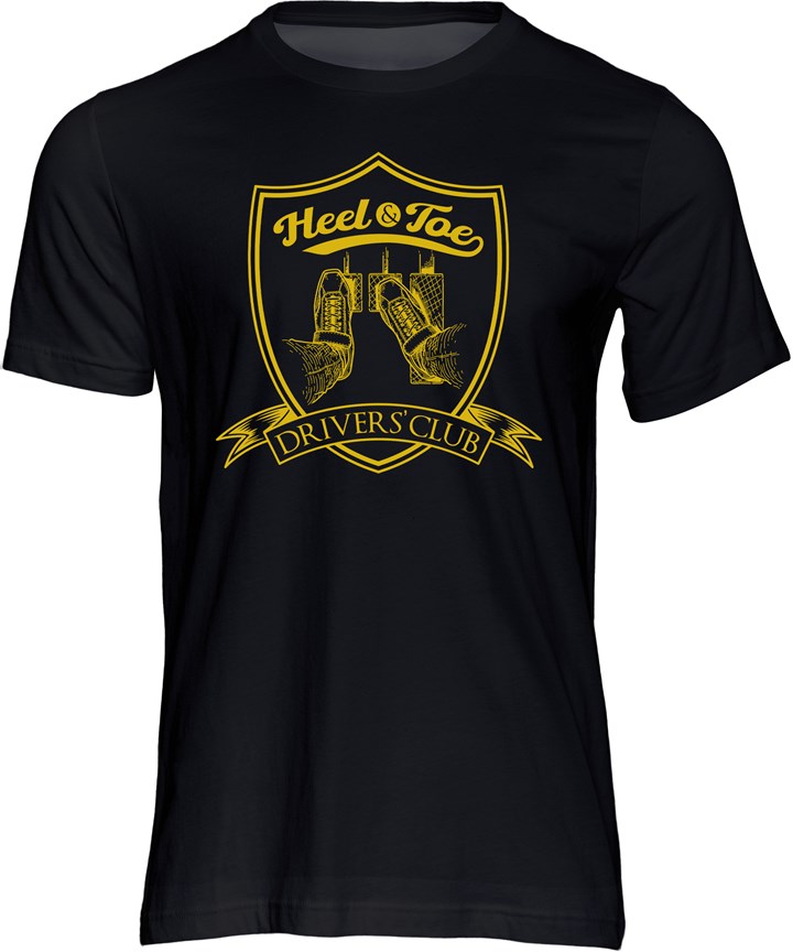 Heel & Toe Drivers Club T-shirt Black - click to enlarge