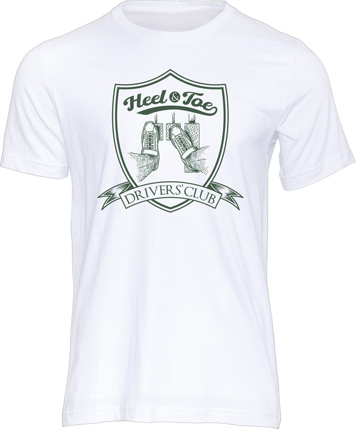 Heel & Toe Drivers Club T-shirt White - click to enlarge