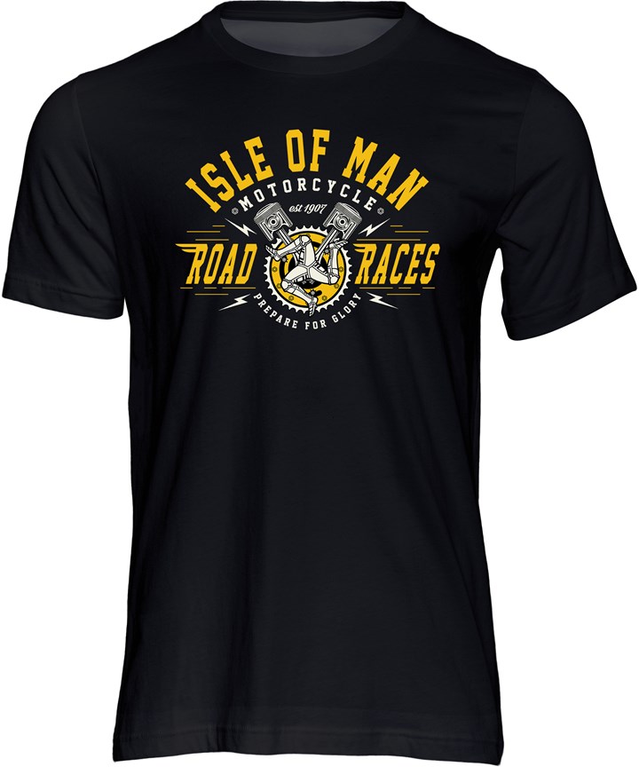 Isle of Man Road Races Prepare for Glory T-Shirt - click to enlarge
