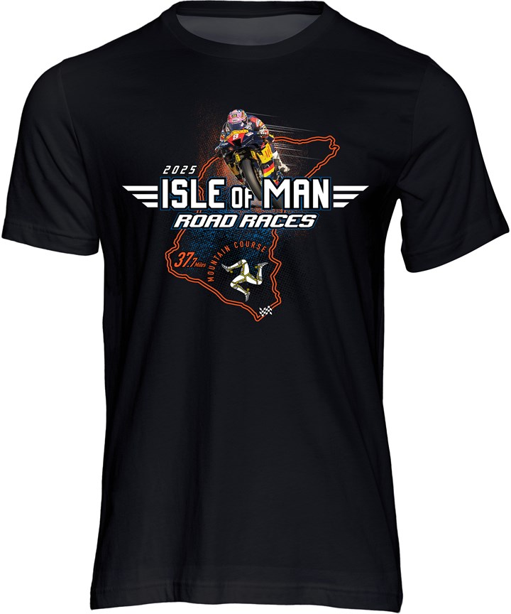 Isle of Man Road Races Course Wings T-Shirt - click to enlarge