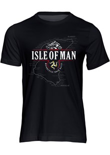 Isle of Man Road Races Mountain Course Map T-Shirt