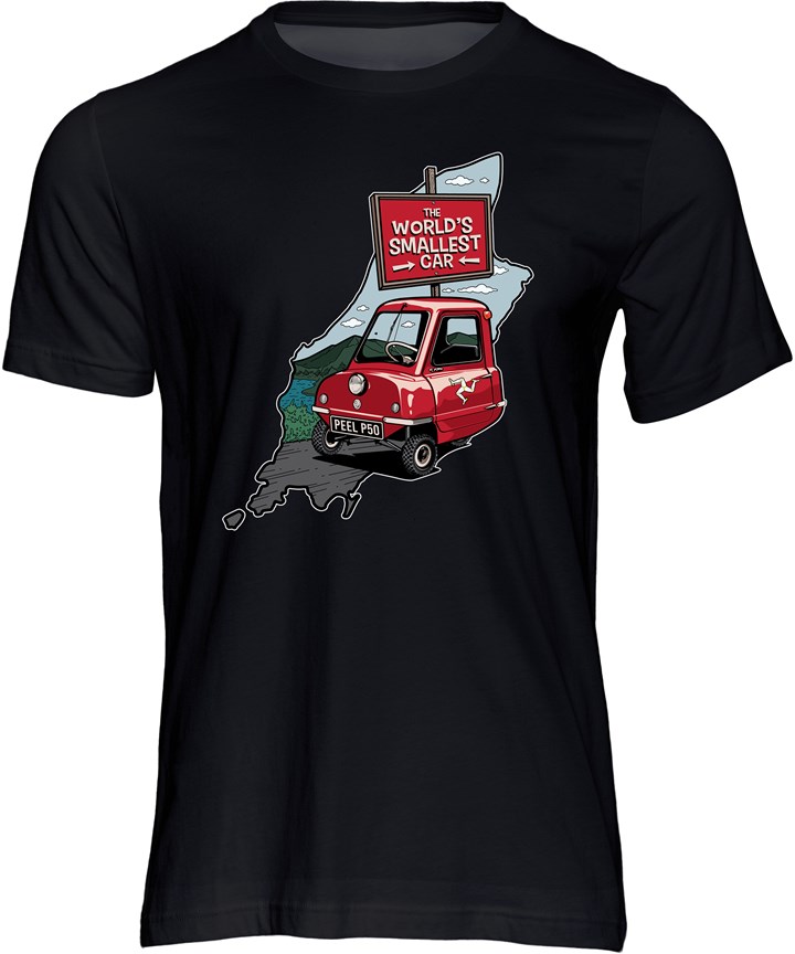 Peel P50 Worlds Smallest Production Car T-shirt - click to enlarge