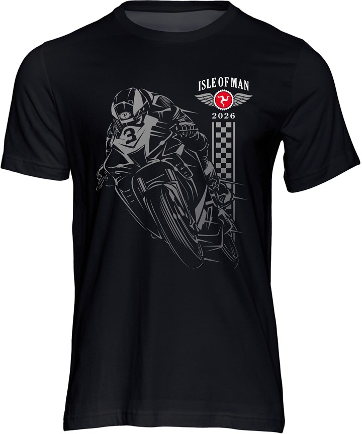 Isle of Man Road Races Shadow Bike 2026 T-shirt - click to enlarge