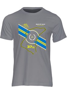 TT Course Map Stripe and Shadow Bike T-shirt