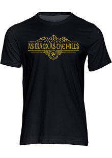 As Manx As the Hills Horizontal Text T-shirt