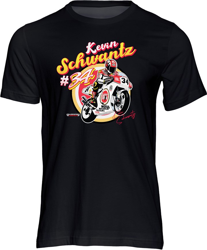 Bike GP Hero Kevin Schwantz T-shirt - click to enlarge