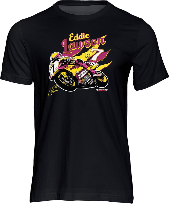 Bike GP Hero Eddie Lawson T-shirt - click to enlarge