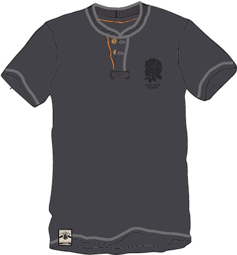 England Rugby Heritage Mandarin Collar t-shirt - click to enlarge