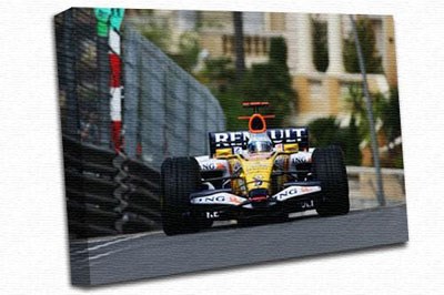 Fernando Alonso Renault Monaco AO Canvas Print  