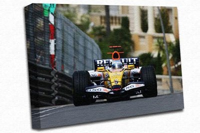 Fernando Alonso Renault Monaco A3 Canvas Print  